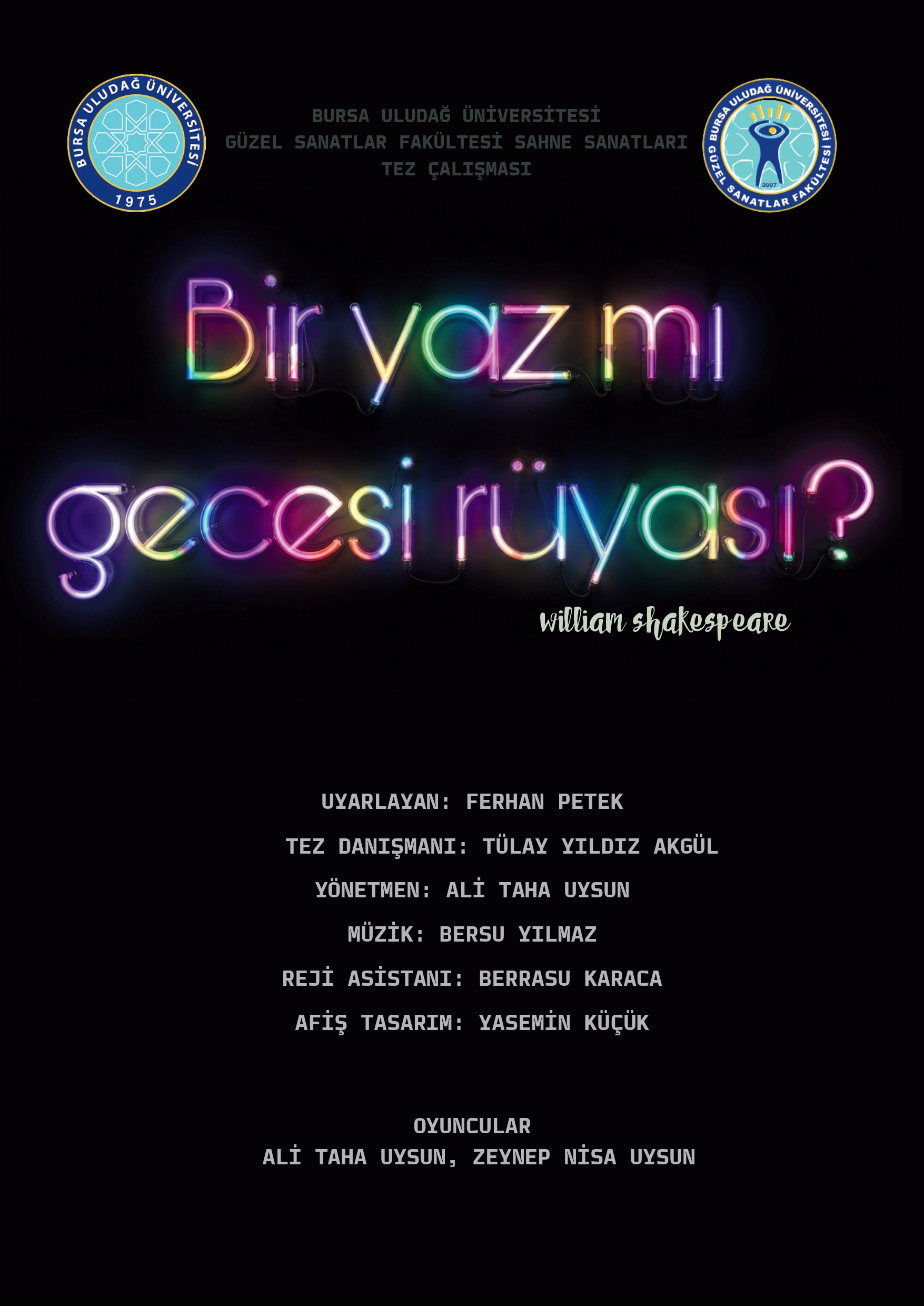 SAHNE SANATLAR BÖLÜMÜ ÖĞRENCİLERİNİN DİPLOMA PROJESİ UYGULAMALARI TAMAMLANDI